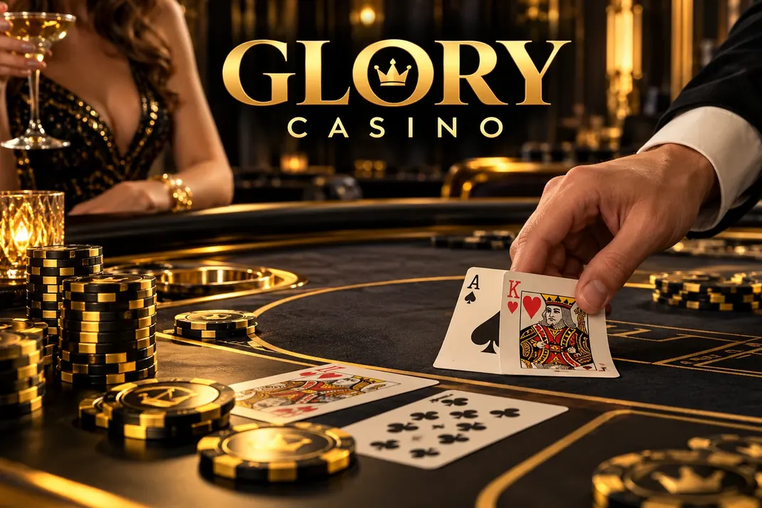 Ilustración: blackjack en Glory Casino